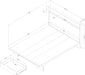 Fusion Platform Bed and Headboard with Storage Shelf Set, Full/Queen, Bleached Oak