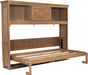 Natural Wood Twin Murphy Bed With StorageBookcaseDrawer