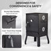 Outdoor Smoker with Door, Vertical Charcoal Smoker, Outdoors Charcoal Grill with 2 Detachable Grill Netting Smoking Racks, Suitable for Lawn Picnic Backyard BBQ, Small Families, Black