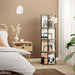 4 Tier Rotating Bookshelf Tower, Revolving 360 ° Spinning Bookcase, Hexagonal Corner Book Shelf Storage Carousel, Vertical Rotate Turning Organizer Book Shelves for Living Room Office Bedroom