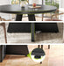 round Dining Table for 4-6 People, 47 Inches Dining Room Table with Wooden Pedestal Base, Black Dinner Table, Circle Kitchen Table for Dining Room, Kitchen, Living Room(Table Only)