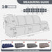 Diamond Recliner Sofa Covers 10-Pieces Stretch Large RV Couch Covers for 4 Seats Reclining Slipcovers Soft Solid Furniture Protector (Grey,4 Seat)