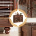 Farmhouse Sideboard Buffet Cabinet with Storage,48" Large Credenza with 3 Glass Doors & 3 Drawers,Adjustable Shelves Console Table,Wood Kitchen Coffee Bar for Dining Room,Living Room,Brown