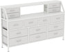 55-InchWide TV Stand Dresser 14-Drawer WhiteFinish