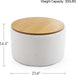 21 Inch Modern round Ottoman with Storage, Large Dorm Boucle Ottoman Coffee Table, Multi-Functional Wood Foot Rest Stool, Extra Seating Chair for Dorm, Living Room Couch, Bedroom, Off-White