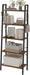 Ladder Shelf, Bookshelf, Freestanding Corner Storage Shelf | Bookcase with 2 Hooks for Office, Living Room, Kitchen, Bedroom, Industrial, 11.8"D X 23.6"W X 63"H, Rustic Brown BC19301B