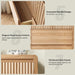 Oak Fluted 8 Drawer Dresser for Bedroom, Curved Edge, 50" Wide