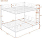 White FullOverFullIndustrialStrength Metal Bunk Bed Guardrail