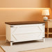 FortySevenInch Toy Box Storage Bench TwoToneWhiteWalnut