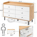 White Dresser with 6 Drawers for Bedroom