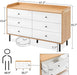 White Dresser with 6 Drawers for Bedroom