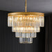 Gold Crystal Chandelier 22.9in Ceiling Pendant Light