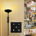 Stepless Dimmable Floor Lamp,30W 3000LM Super Bright LED Torchiere Floor Lamps with Remote & Touch Control,71 in Tall Modern Standing Lamp for Living Room Bedroom Office,2700K-6500K,Black