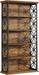 71 Inch Industrial Metal Bookshelf Freestanding Unit