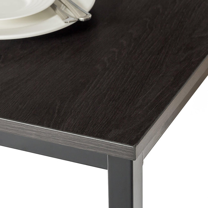 Louis Modern Studio Collection Soho Dining Table with Two Benches (3 Piece Set) - Espresso