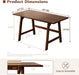 Solid Wood Writing Table - 48" W Minimalist PC Computer Desk, Walnut