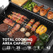 Barrel Charcoal Grill with Offset Smoker, Side Shelf with Hooks, Mesh Bottom Shelf, Blow-Molded Wheels, Outdoor Grilling and Backyard Cooking, CC1624S, Black