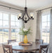 24 Inch Chandelier Featuring Frosted Alabaster Glass