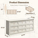 9 Drawers Dresser for Bedroom with Charging Station, Modern Chest of Drawer