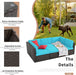 6 Pieces Patio Furniture Sets Outdoor All-Weather Sectional Patio Sofa Set PE Rattan Manual Weaving Wicker Patio Conversation Set with Glass Table & Ottoman Cushion and Red Pillows, Blue