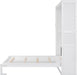 Queen Murphy Cabinet Bed Integrated Shelving White