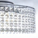 Glam Cobalt 3-Light Brushed Chrome Ceiling Light