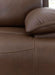 Vonryan Modern Leather Match Power Reclining Sofa with USB Ports, Dark Brown