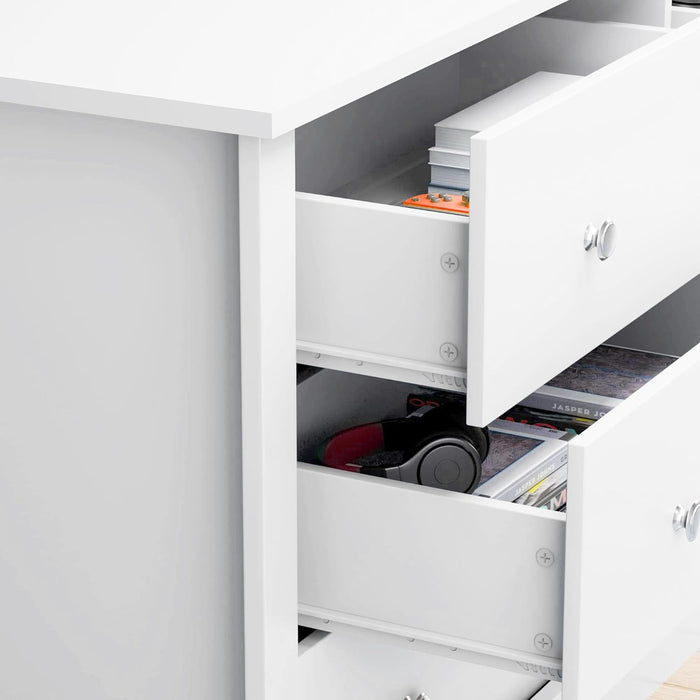 White 6 Drawer Dresser Storage Organizer Furniture