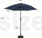7.5FT Large Outdoor Patio Umbrella with Crank & Tilt - Durable Market Umbrella for Outdoor Patio with 6 Fiberglass Ribs for Poolside,Deck,Yard,Garden