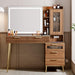 Vanity Desk with 29.53" HD Lighted Mirror, 47.24" Big Modern Vanity Desk with Mirror and Lights, Makeup Vanity with 5 Drawers and Storage Shelves and Charging Station,Brown