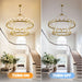 AntiqueGold Wagon Wheel Chandelier 47 Inch TwoTier