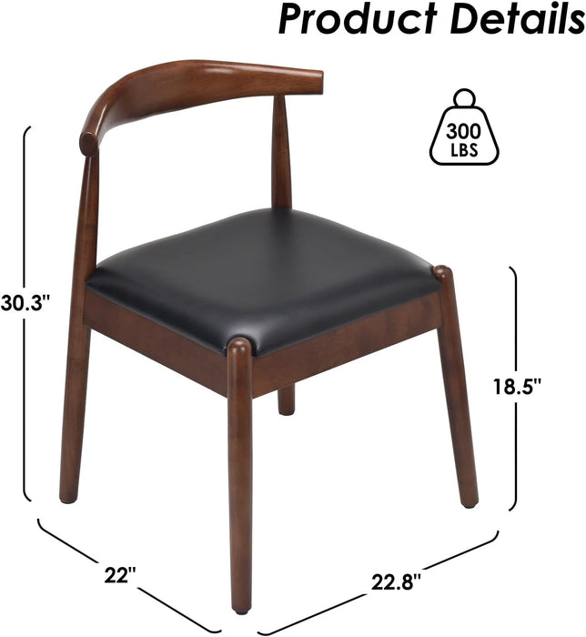 Dining Chairs Set of 2, Mid Century Modern Kitchen & Dining Room Chairs for Dining Room,Dining Table Chairs with Solid Wood Legs