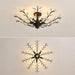 Black Five Light Vintage Crystal Ceiling Chandelier
