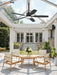 52" Outdoor Ceiling Fan with Lights, IP65 Waterproof Gazebo Fan with 3CCT Remote Control 6-Speeds Reversible DC Motor,Plug in Hanging Ceiling Fan for Patio Porch Pergola(Black)