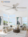 52-Inch Brushed Nickel Flush Mount Ceiling Fan