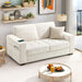 70" Beige Loveseat with USB & Type-C