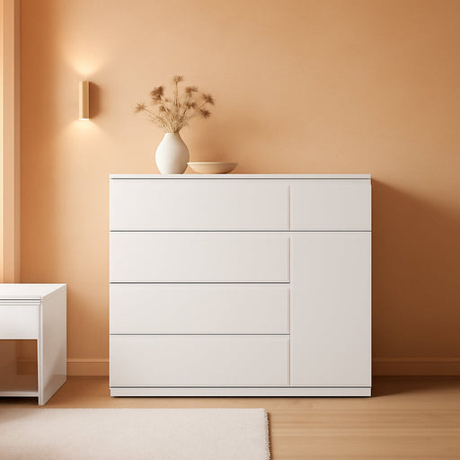 White Dresser, Dresser for Bedroom, Wide Chest of Drawers