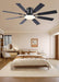 60Inch Ceiling Fan with Lights and Remotes, Large Low Profile Flush Mount Ceiling Fans,Dc Reversible Motor, 3CCT Dimmable,Noiseless,Dual Finish, Black 6 Speeds Ceiling Fan for Indoor/Outdoor