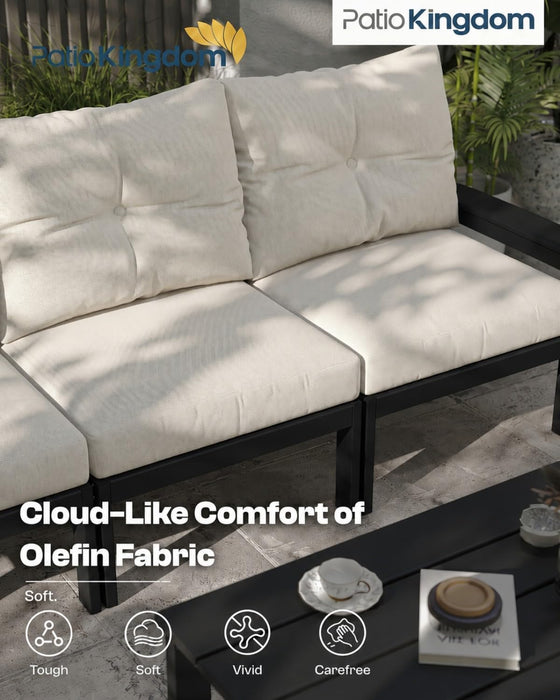 3 Seats HDPE Outdoor Patio Furniture Conversation Set