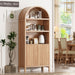 Tall Arched Pantry Cabinet With Adjustable Shelves