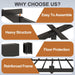 6 Inch Bed Frame Queen Size Low Profile, Metal Platform Low Bed Frame, Heavy Duty Support Low Profile Bed Frame, No Box Spring Needed, Noise Free, Easy Assembly, Prevent Mattress from Sliding