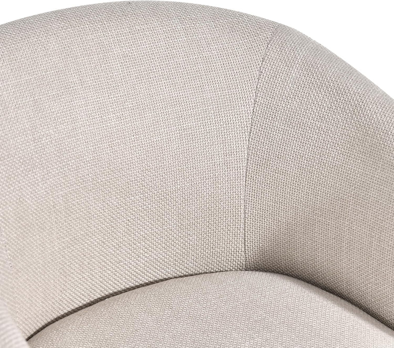 Swivel Accent Chairs Set of 2, Linen Armchairs Living Room Beige