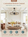 Powrify 36 Inch Industrial Farmhouse CeilingFan Light