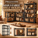 Metal Book Shelf Adjustable Heavy Duty Bookshelf with Tool-Free Assembly