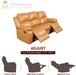 Living Room Furniture Set Leather Recliner Sofa Set Loveseat Chair Furniture Sofa Set for Living Room/Small Space/Rv/House/Office/Theater Seating (A-Ginger Leather, Sofa(3Seater))