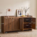 63" Fluted Sideboard Buffet Cabinet with Storage and 4 Doors