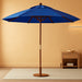 9' round Hardwood Frame Market Umbrella, Stainless Steel Hardware, Push Open