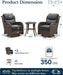 Luxury Outdoor Swivel Rocker Patio Chairs of 2 with Side Table