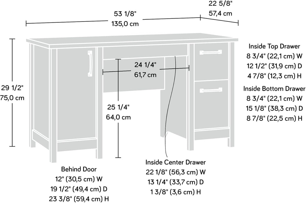 Sindoori Mango Computer Desk With Integrated Drawers