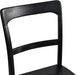 Black Wooden Dining Chairs Set of 2,Ladder Back Kitchen Chairs